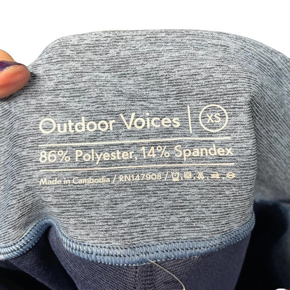 Outdoor Voices Springs 7/8 Leggings Blue Tri Tone Size XS‎ - Picture 5 of 5